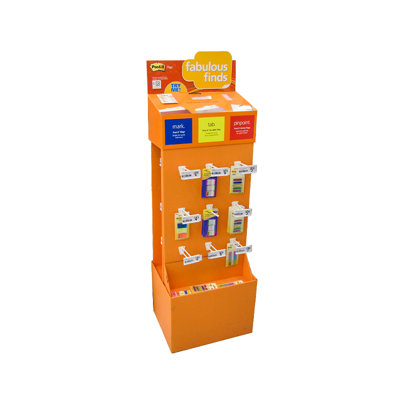 Tatlong Sided Pantone Color Printing Peg Sidekick Display para sa Mga Kagamitan sa Paaralan